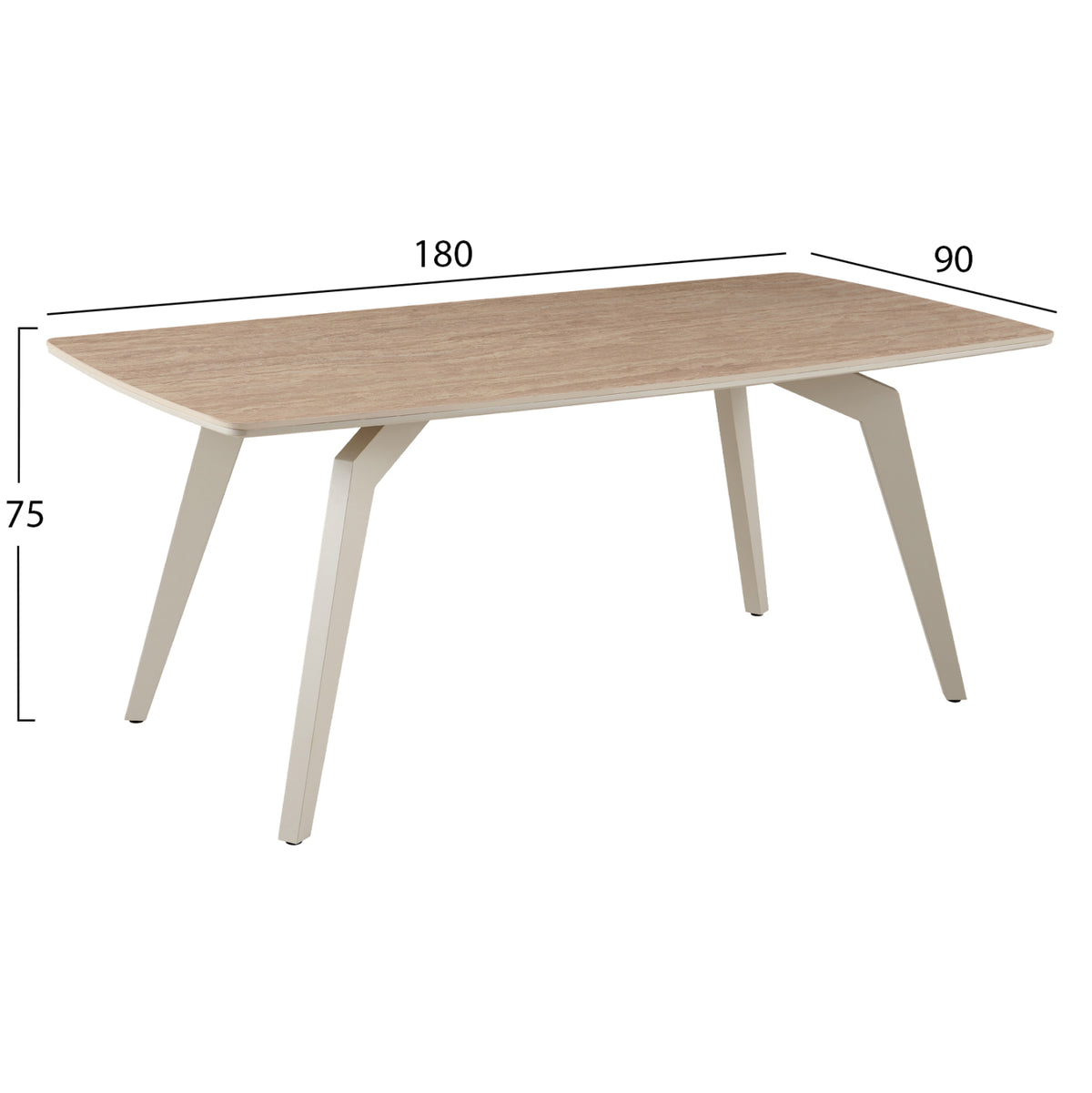 ΤΡΑΠΕΖΙ ΤΡΑΠΕΖΑΡΙΑΣ MOFF HM18466.04 SINTERED STONE ΣΕ ΤΡΑΒΕΡΤΙΝΑ 180x90x75Υεκ