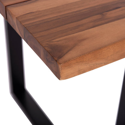 OUTDOOR DINING TABLE FRIGGO HM6298.02 ACACIA WOOD 2.6cm thick--METAL LEGS 200x100x76Hcm