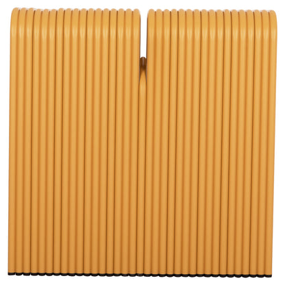 DINING TABLE SERIES INTREPID HM6330.07 ALUMINUM IN MUSTARD YELLOW 120x70x70.5Hcm.