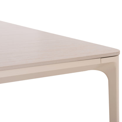 DINING TABLE STAD HM6558.02 BEIGE ALUMINUM FRAME--WHITE SINTERED STONE 220x100x74Hcm.