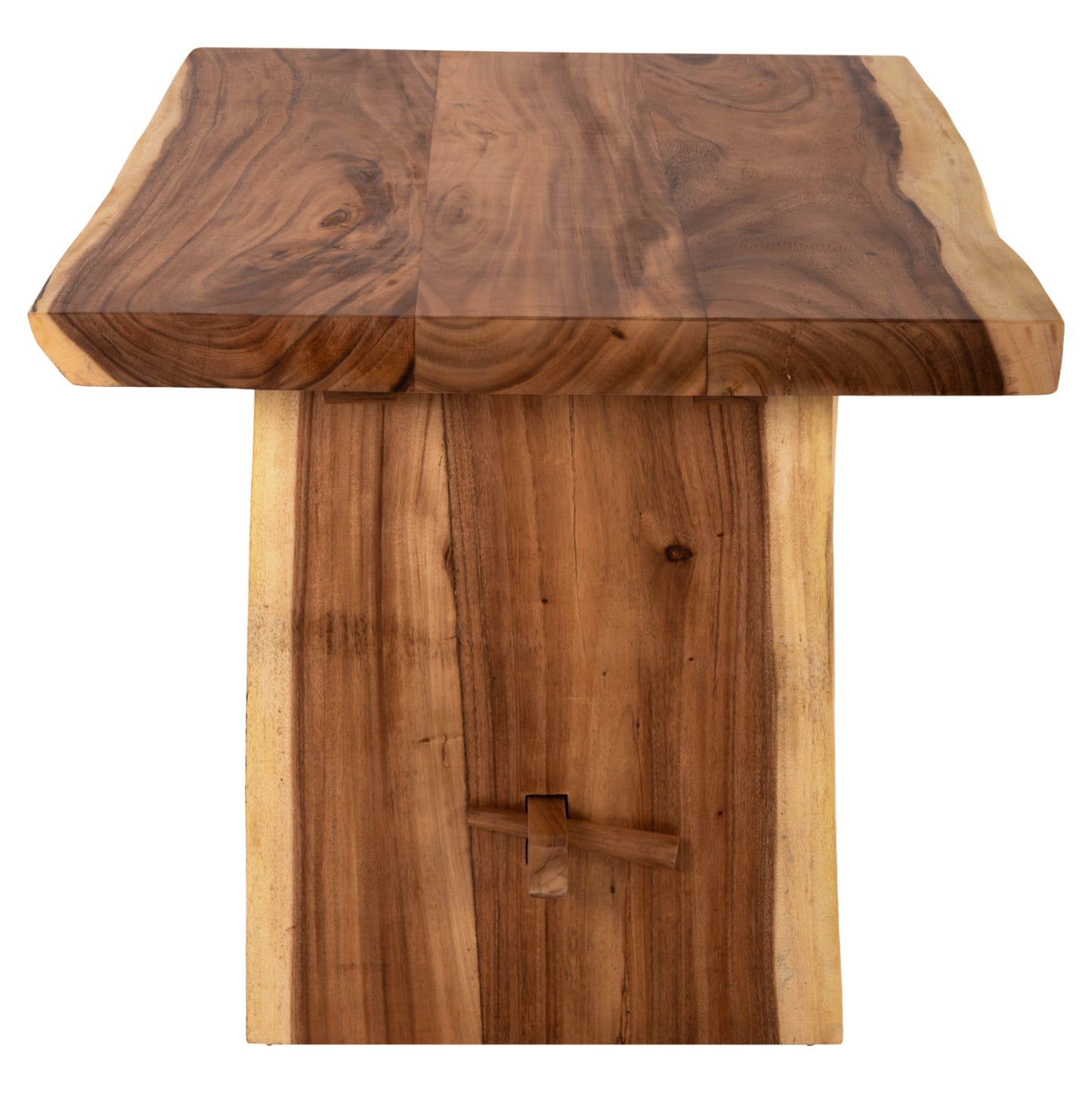 DINING TABLE EGON HM9491 SOLID SUAR WOOD 7,5cm.TOP IN NATURAL COLOR 160x94,5x81,5Hcm.