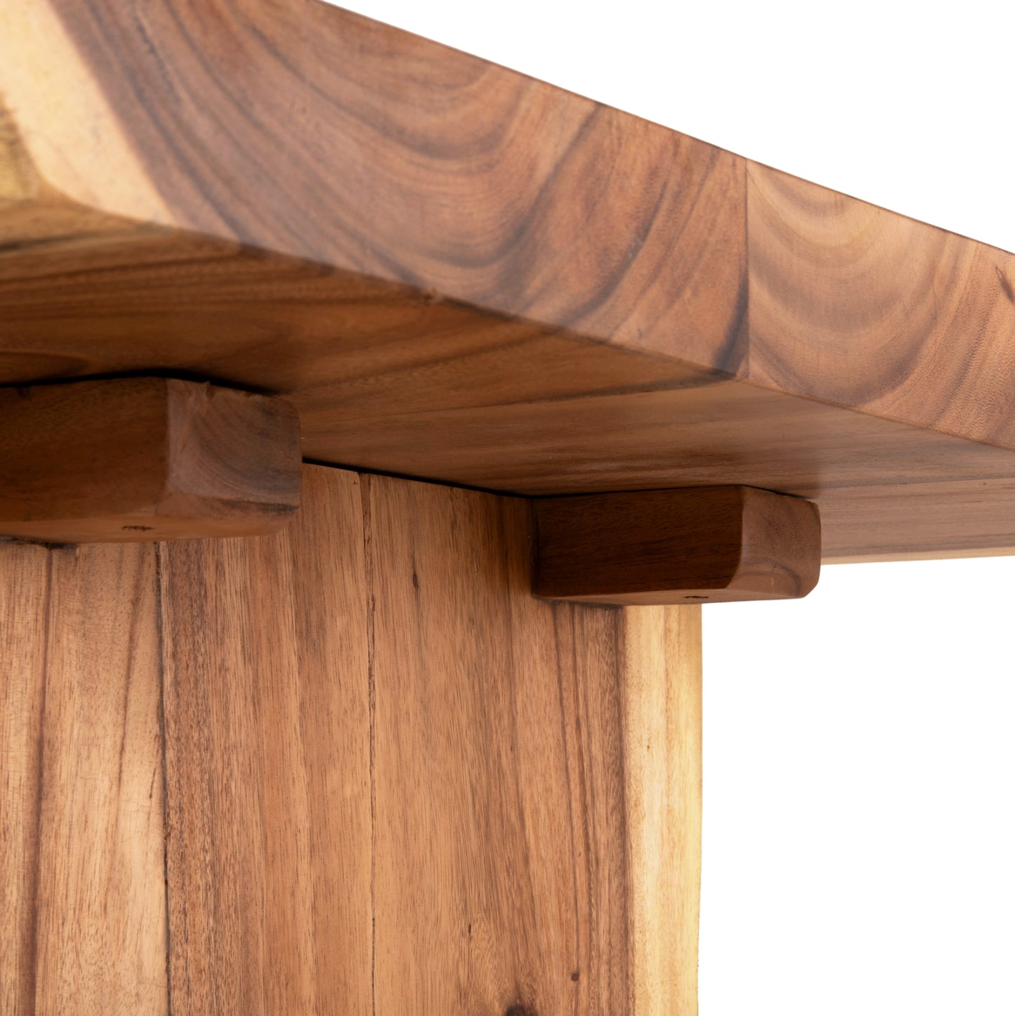 DINING TABLE EGON HM9491 SOLID SUAR WOOD 7,5cm.TOP IN NATURAL COLOR 160x94,5x81,5Hcm.