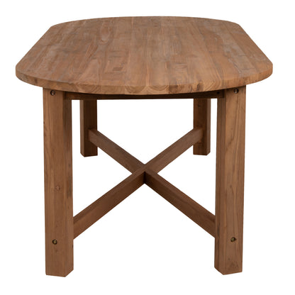 DINING TABLE KUTAI HM9639 RECYCLED TEAK WOOD IN NATURAL COLOR 220x100x75Hcm.