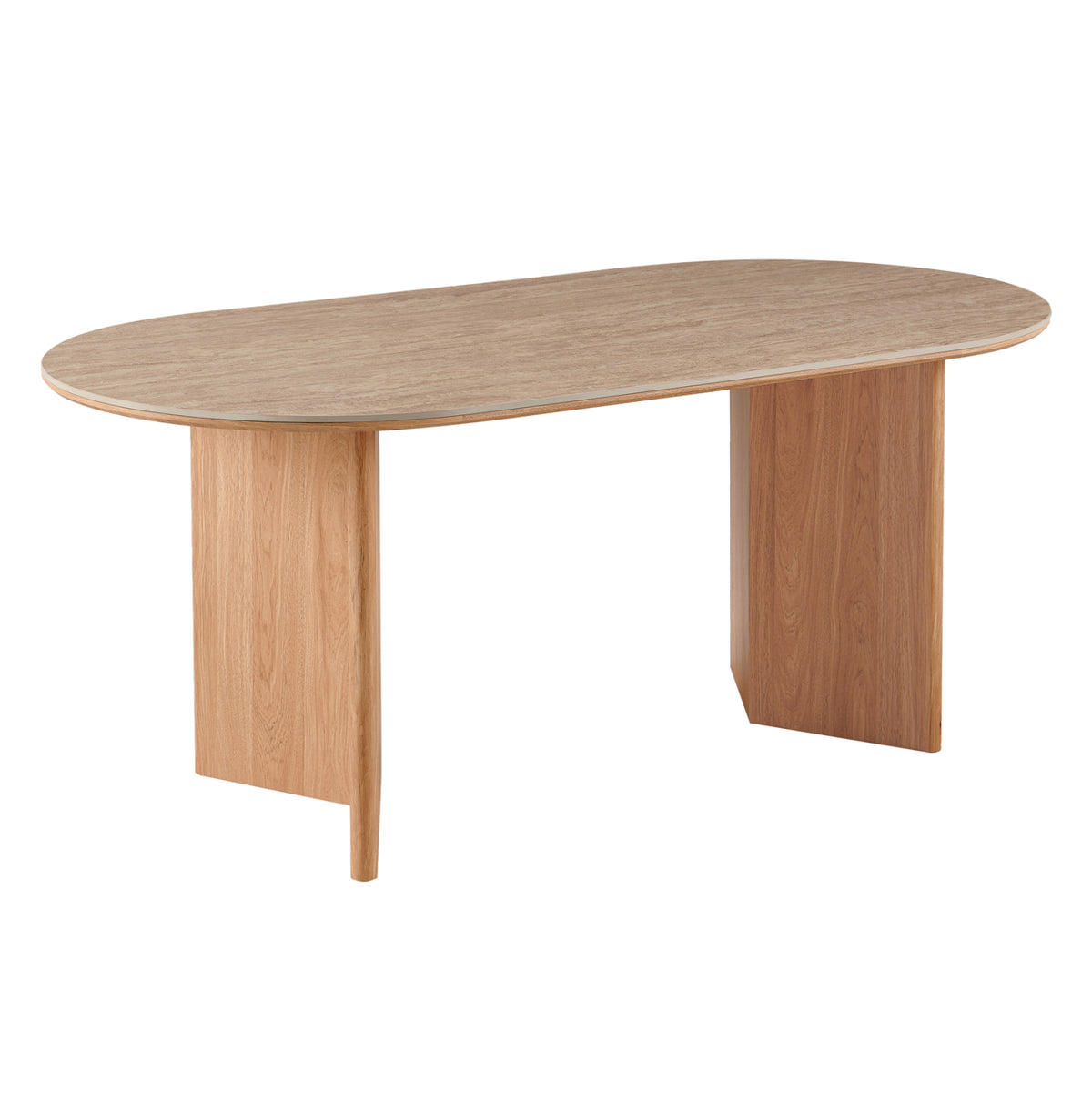 ΤΡΑΠΕΖΙ ΤΡΑΠΕΖΑΡΙΑΣ ΟΒΑΛ METIL HM18467.05 SINTERED STONE TOP--MDF ΠΟΔΙΑ 180x90x75Υεκ