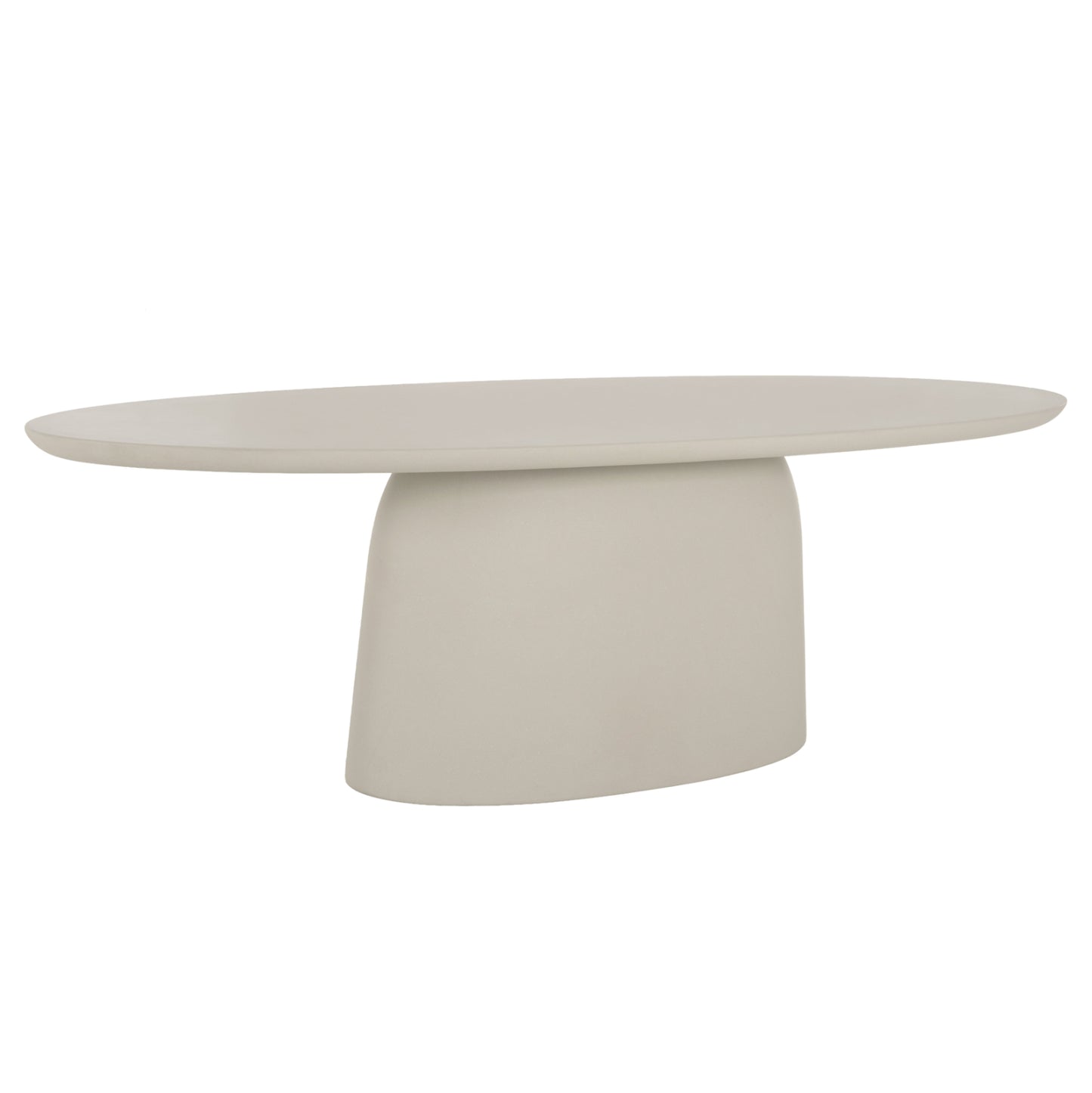 OVAL DINING TABLE BRECCAN HM6577.02 BEIGE FIBER CEMENT 240x100x75Hcm.