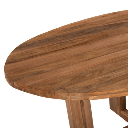 DINING TABLE IN OVAL SHAPE HM9558 RECYCLED TEAK WOOD 209x109x80Hcm.