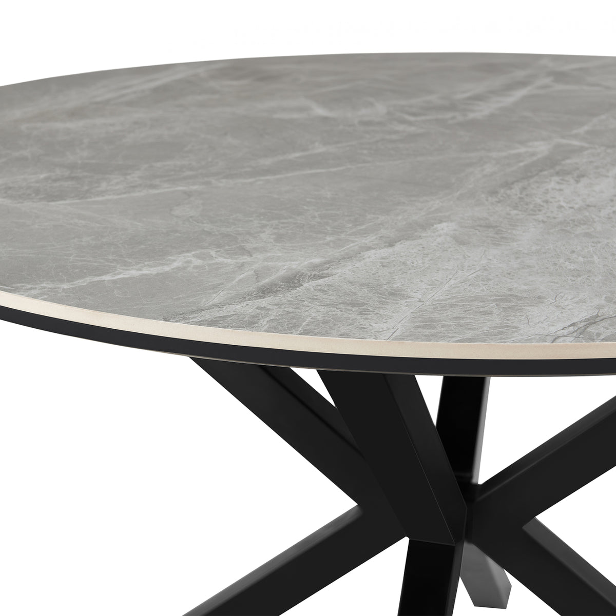 ΤΡΑΠΕΖΙ ΤΡΑΠΕΖΑΡΙΑΣ ΣΤΡΟΓΓΥΛΟ ERAGON HM18460.03 SINT. STONE ΣΕ ΓΚΡΙ ΜΑΡΜΑΡΟ Φ120x75Υεκ