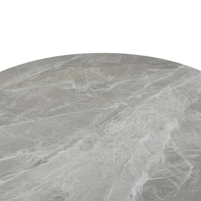ΤΡΑΠΕΖΙ ΤΡΑΠΕΖΑΡΙΑΣ ΣΤΡΟΓΓΥΛΟ ERAGON HM18460.03 SINT. STONE ΣΕ ΓΚΡΙ ΜΑΡΜΑΡΟ Φ120x75Υεκ