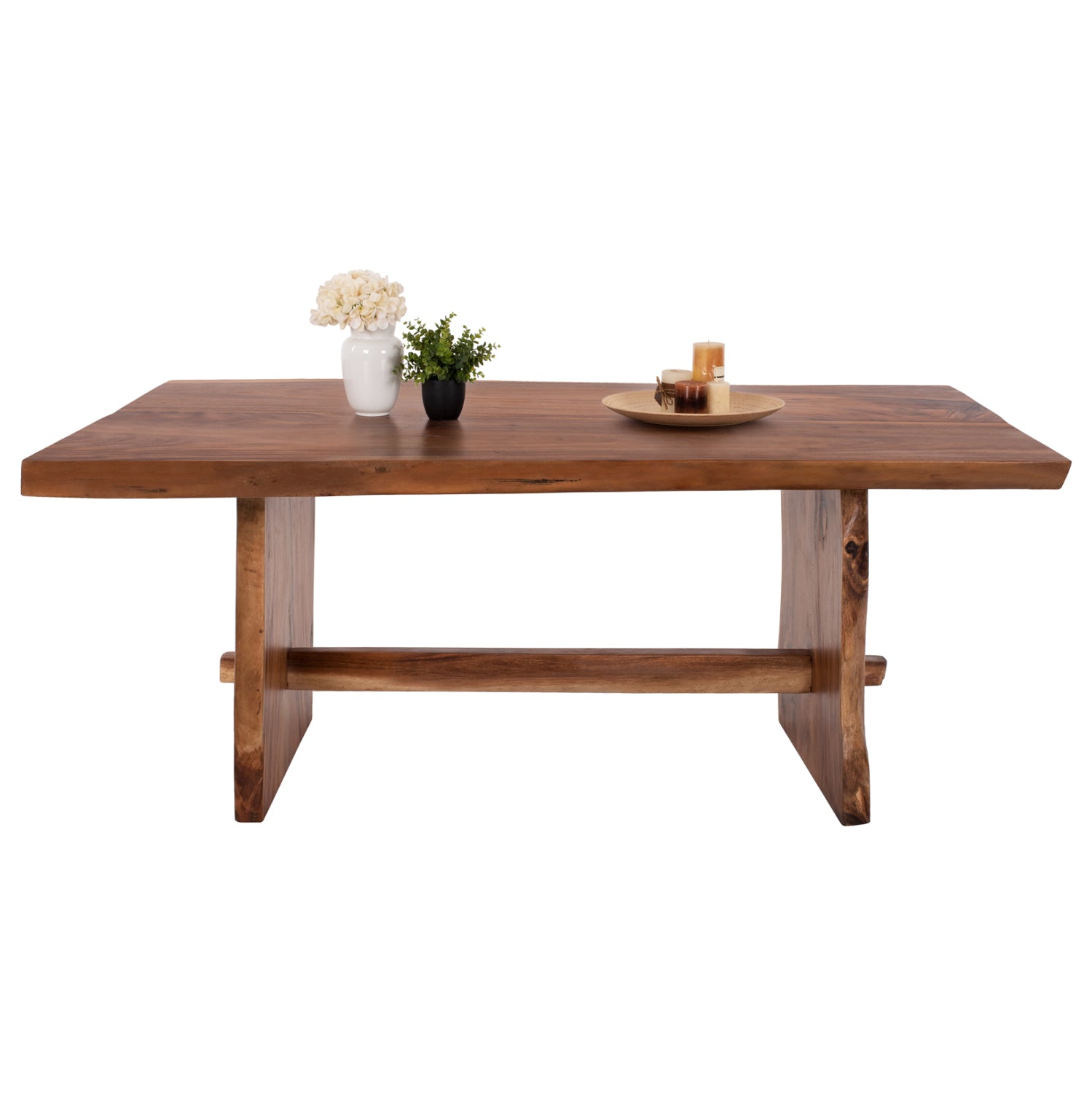 DINING TABLE ULYSES HM9758 SOLID SUAR WOOD IN NATURAL COLORING 250x90x78Hcm.
