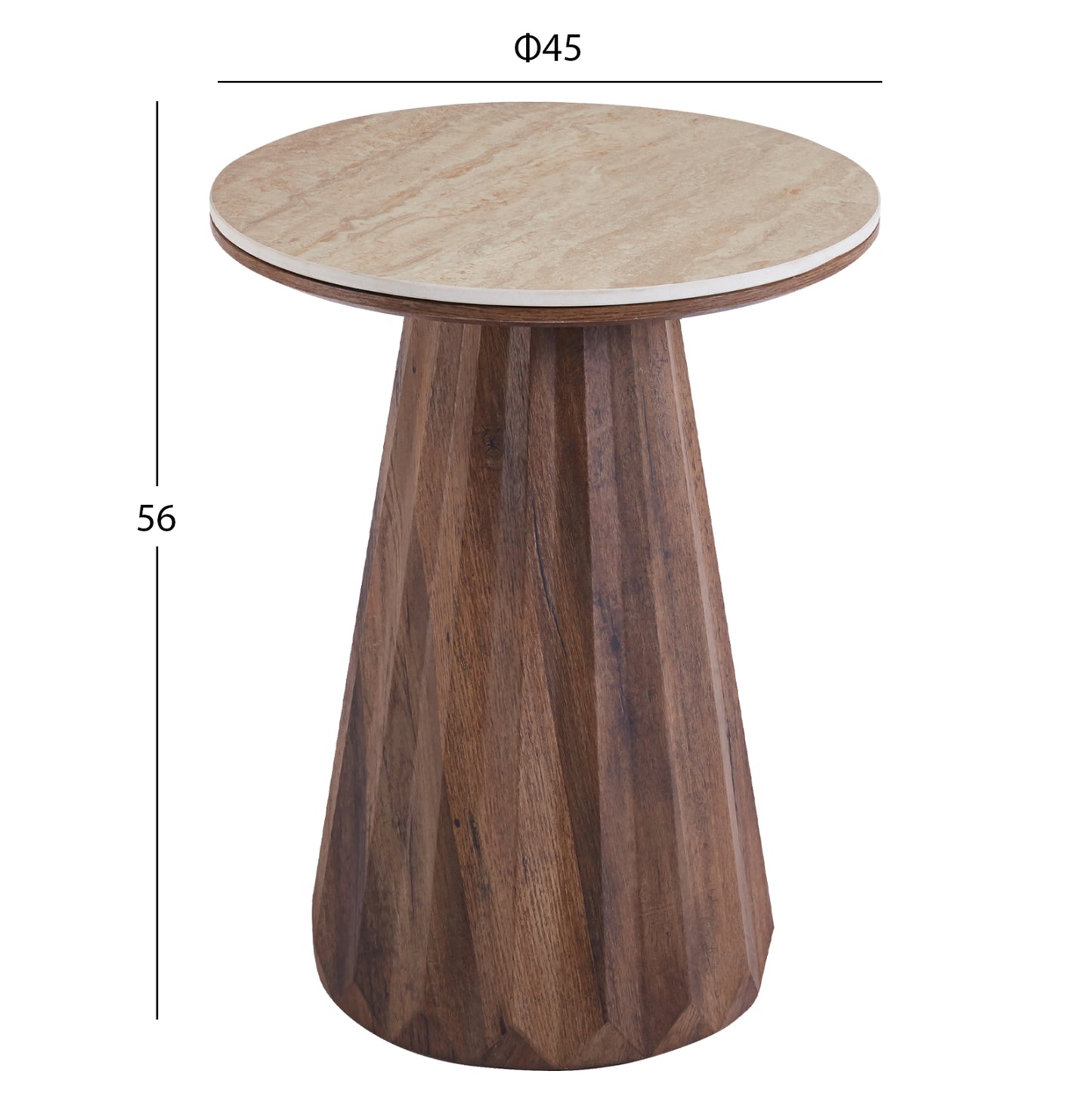 COFFEE TABLES 2PCS WALDEN HM12108 CERAMIC TOPS--MDF BASES Φ80+Φ46cm