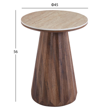 COFFEE TABLES 2PCS WALDEN HM12108 CERAMIC TOPS--MDF BASES Φ80+Φ46cm