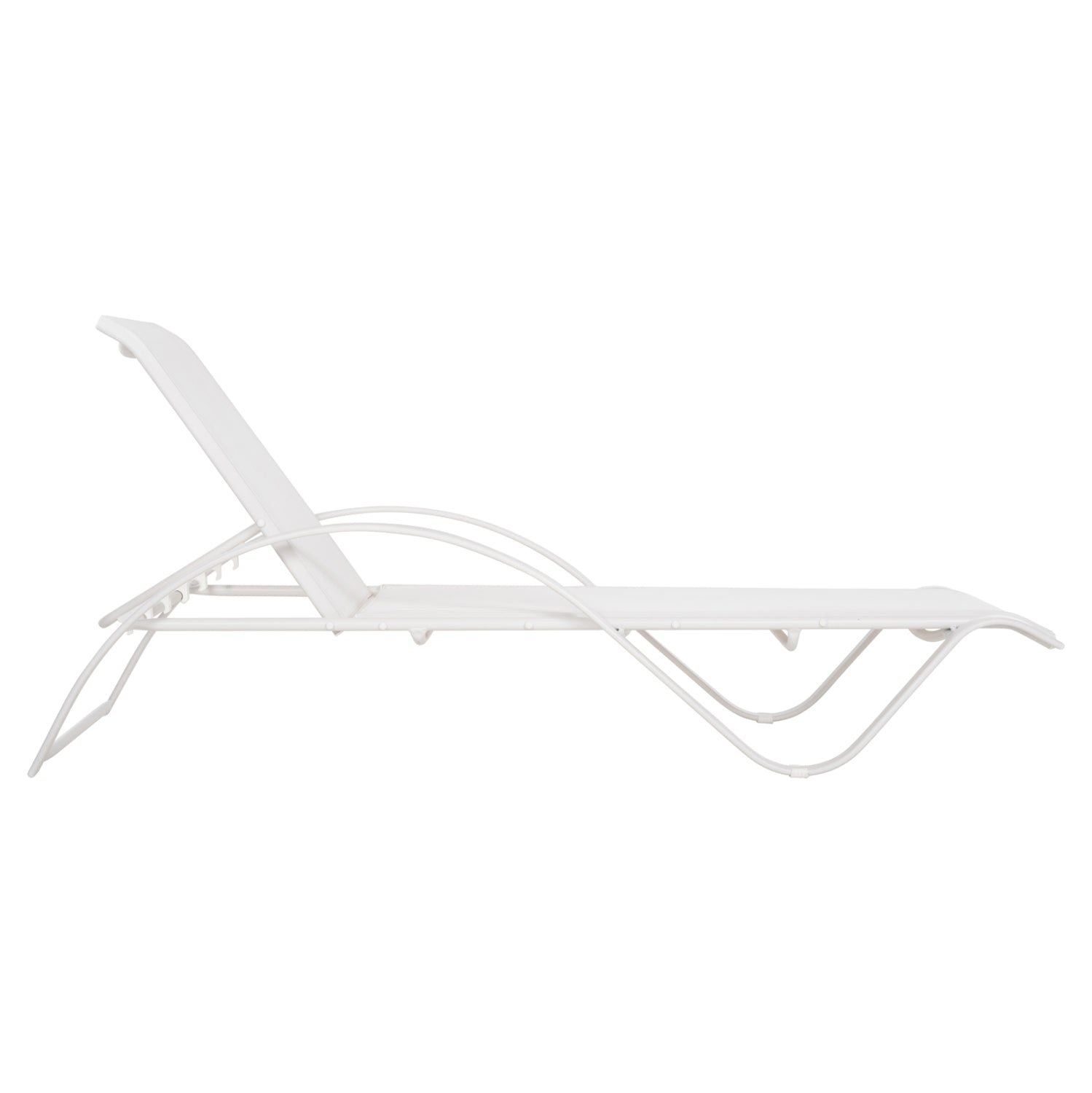 Sunbed WAKANA Aluminum White with textline white HM5133.02 194x54-66x30 cm.
