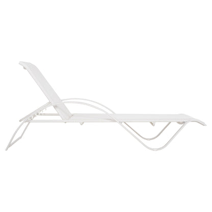 Sunbed WAKANA Aluminum White with textline white HM5133.02 194x54-66x30 cm.