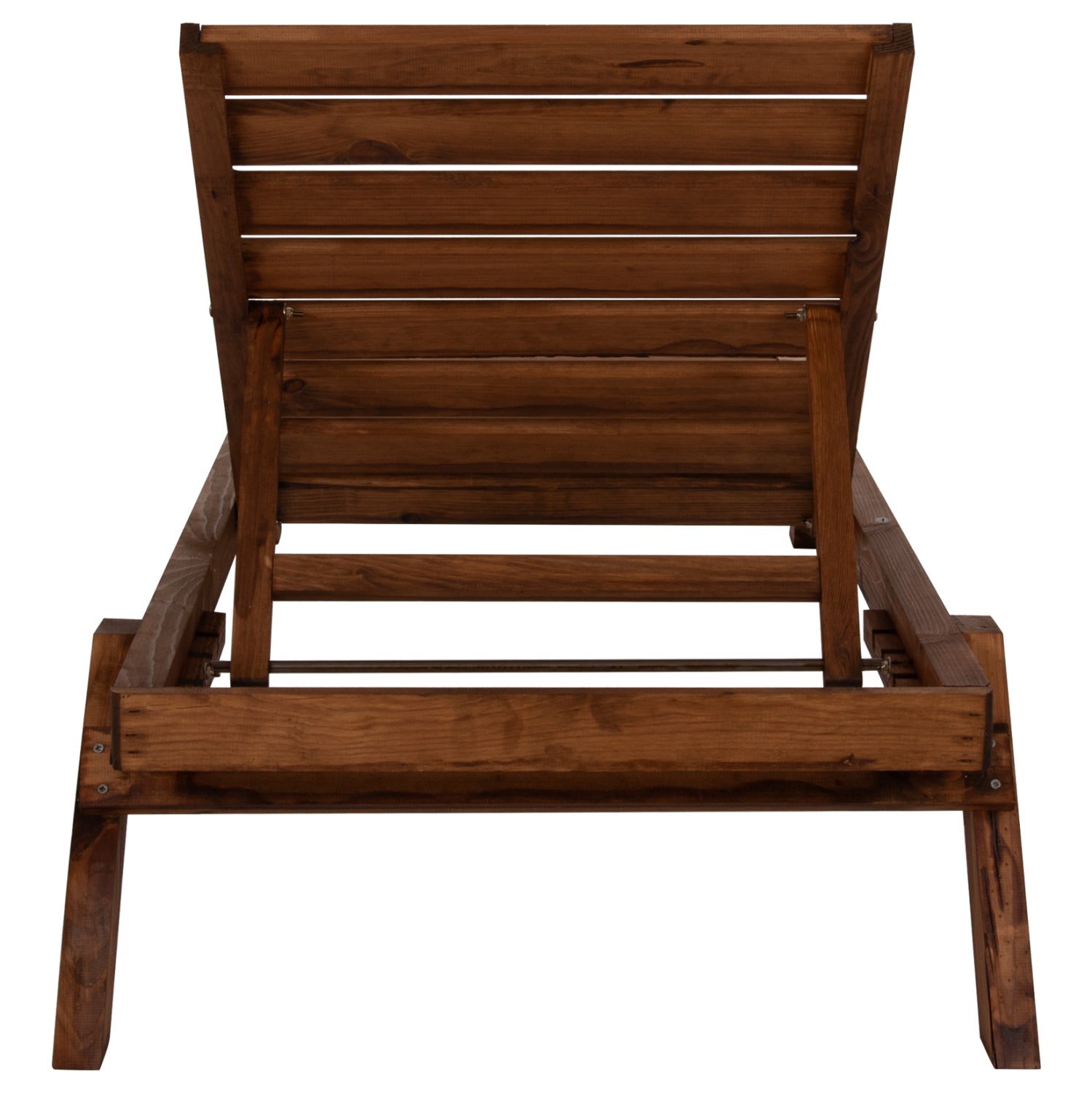 PROFESSIONAL SUNBED HM11431.01 FIR WOOD IN WALNUT SHADE 72x196x29-84H cm.