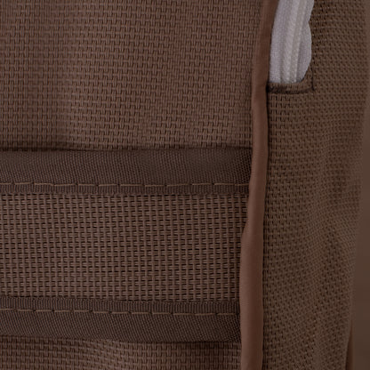 BEACH LOUNGER KORINOS HM10773.04T PINE WOOD IN WALNUT--CUSHION IN MOCHA 79x204x80Hcm.
