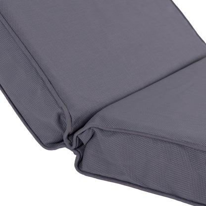 BEACH LOUNGER KORINOS HM10773.30T PINE WOOD IN WALNUT--CUSHION IN GREY 79x204x80Hcm.