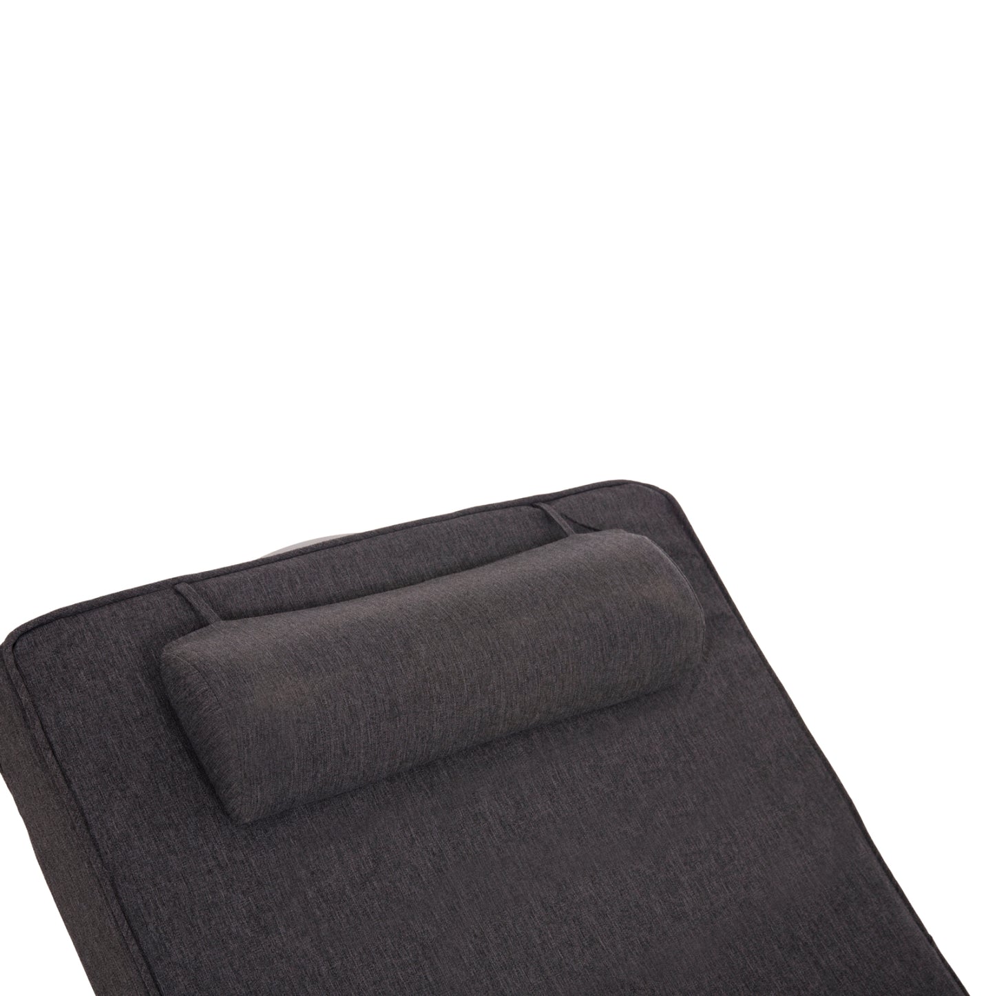 BEACH LOUNGER KORINOS HM10774.73 PINE WOOD IN WALNUT--OLEFIN CUSHION IN GREY 79x204x77Hcm.