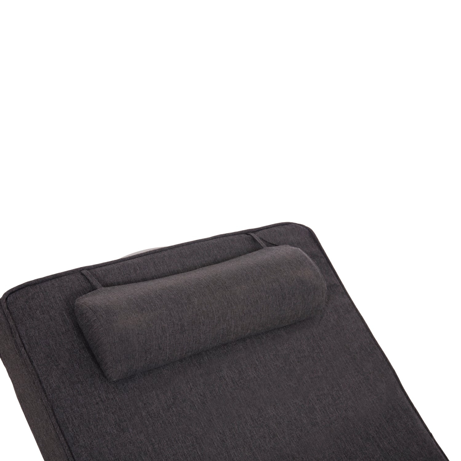 BEACH LOUNGER KORINOS HM10774.73 PINE WOOD IN WALNUT--OLEFIN CUSHION IN GREY 79x204x77Hcm.