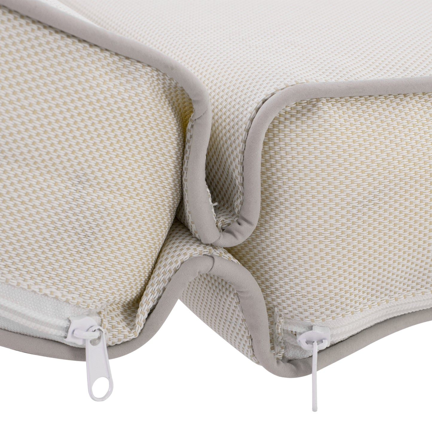 BEACH LOUNGER WITH CUSHION KORINOS HM10777.60T PINE WOOD--TEXTILENE COVER IN CREAM COLOR 79x204x80Hcm.