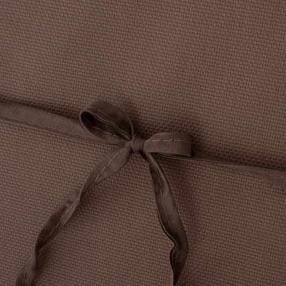 BEACH LOUNGER WITH CUSHION KORINOS HM10777.04T PINE WOOD--TEXTILENE COVER IN MOCHA 79x204x80Hcm.