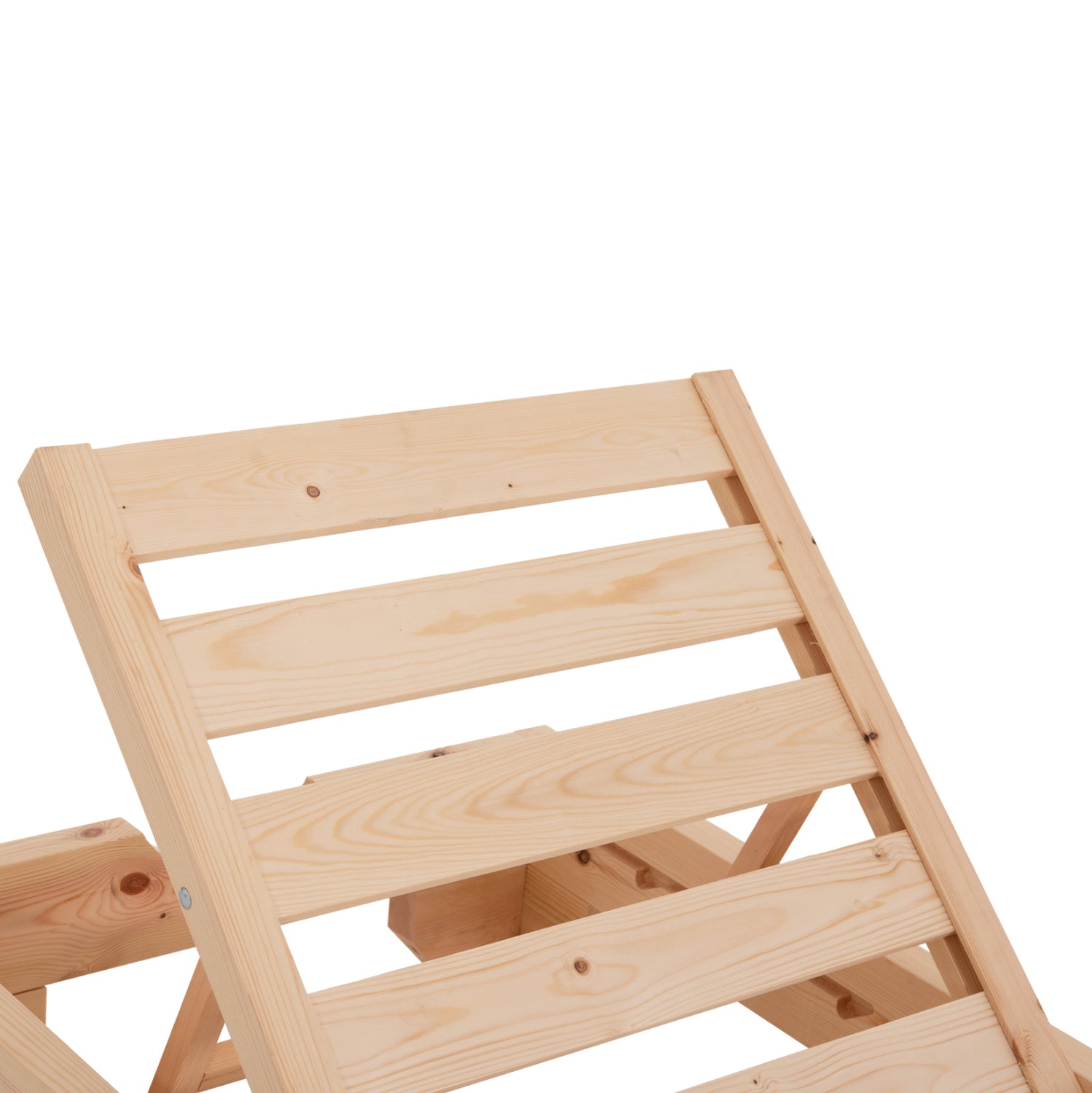 BEACH LOUNGER WITH CUSHION KORINOS HM10775.05T PINE WOOD--TEXTILENE COVER IN BLACK 79x204x77Hcm.