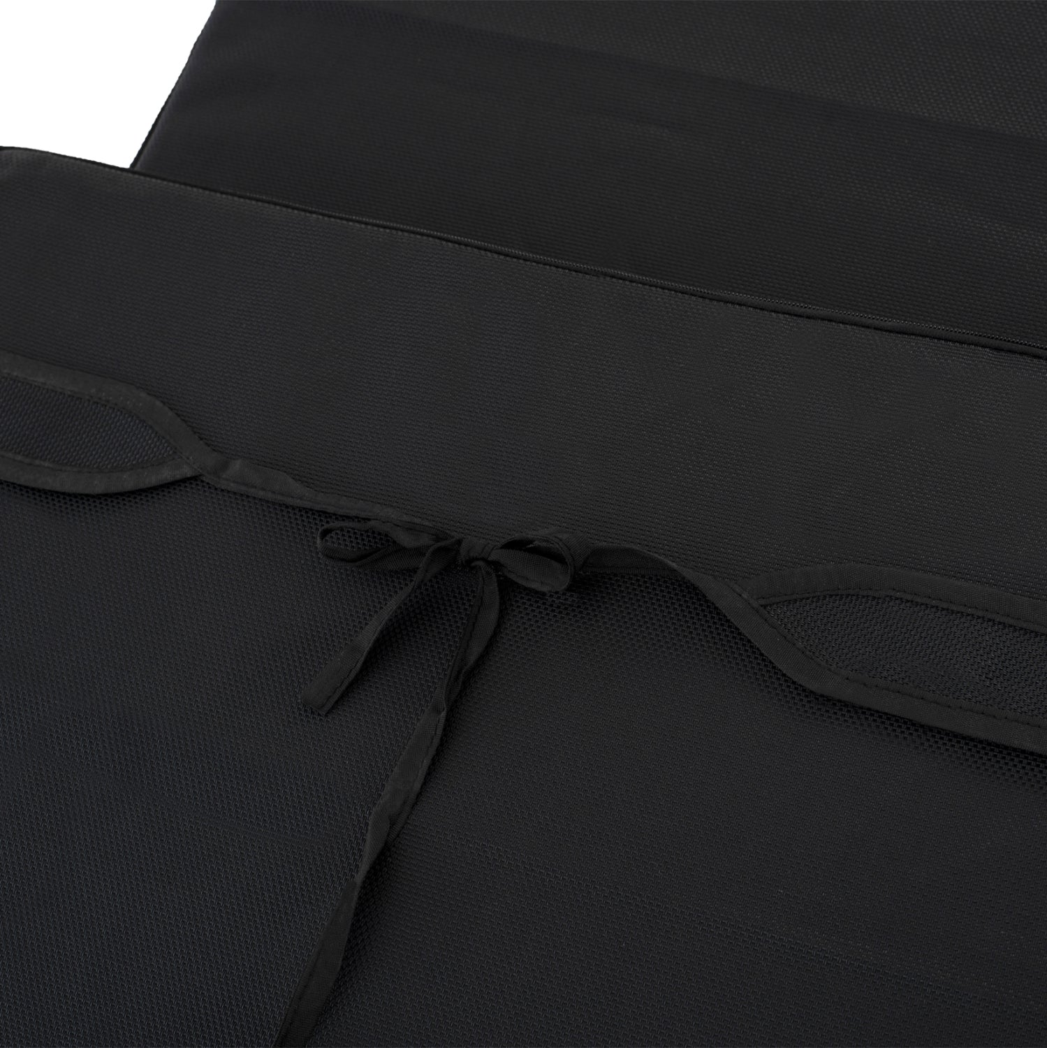 BEACH LOUNGER WITH CUSHION KORINOS HM10775.05T PINE WOOD--TEXTILENE COVER IN BLACK 79x204x77Hcm.