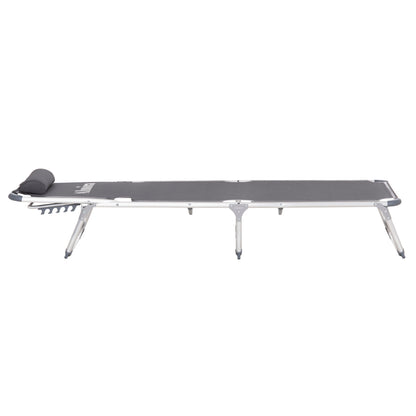 BEACH SUNBED HEAVY DUTY ALUMINUM ALMIRA HM5054.10 GREY TEXTILENE 187x59x78Hcm.