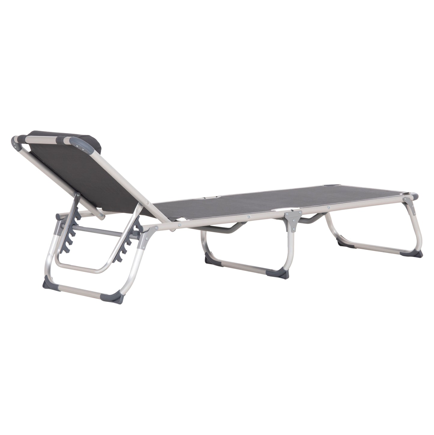 BEACH SUNBED HEAVY DUTY ALUMINUM ALMIRA HM5054.10 GREY TEXTILENE 187x59x78Hcm.