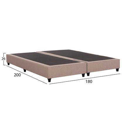 SUBSTRATE KING-SIZE BED SIGGY HM21218.01--BEIGE FABRIC--FOR MATTRESS 180x200cm.