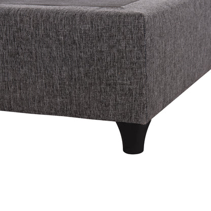 SUBSTRATE EXTRA-DOUBLE BED SIGGY HM21217--GREY FABRIC--FOR MATTRESS 160x200cm.